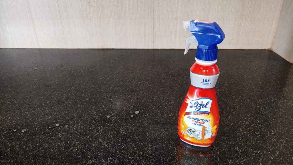 Help protect your family from harmful foodborne illness with Lizol Kitchen Power Cleaner