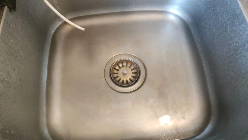 water clogging the sink